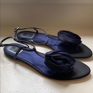 Authentic Christian Dior Navy Blue sandals